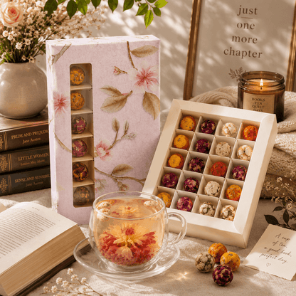 Reading blooming tea