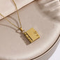 Book Necklace - Personalized Opening Book Pendant Necklace Custom Moments