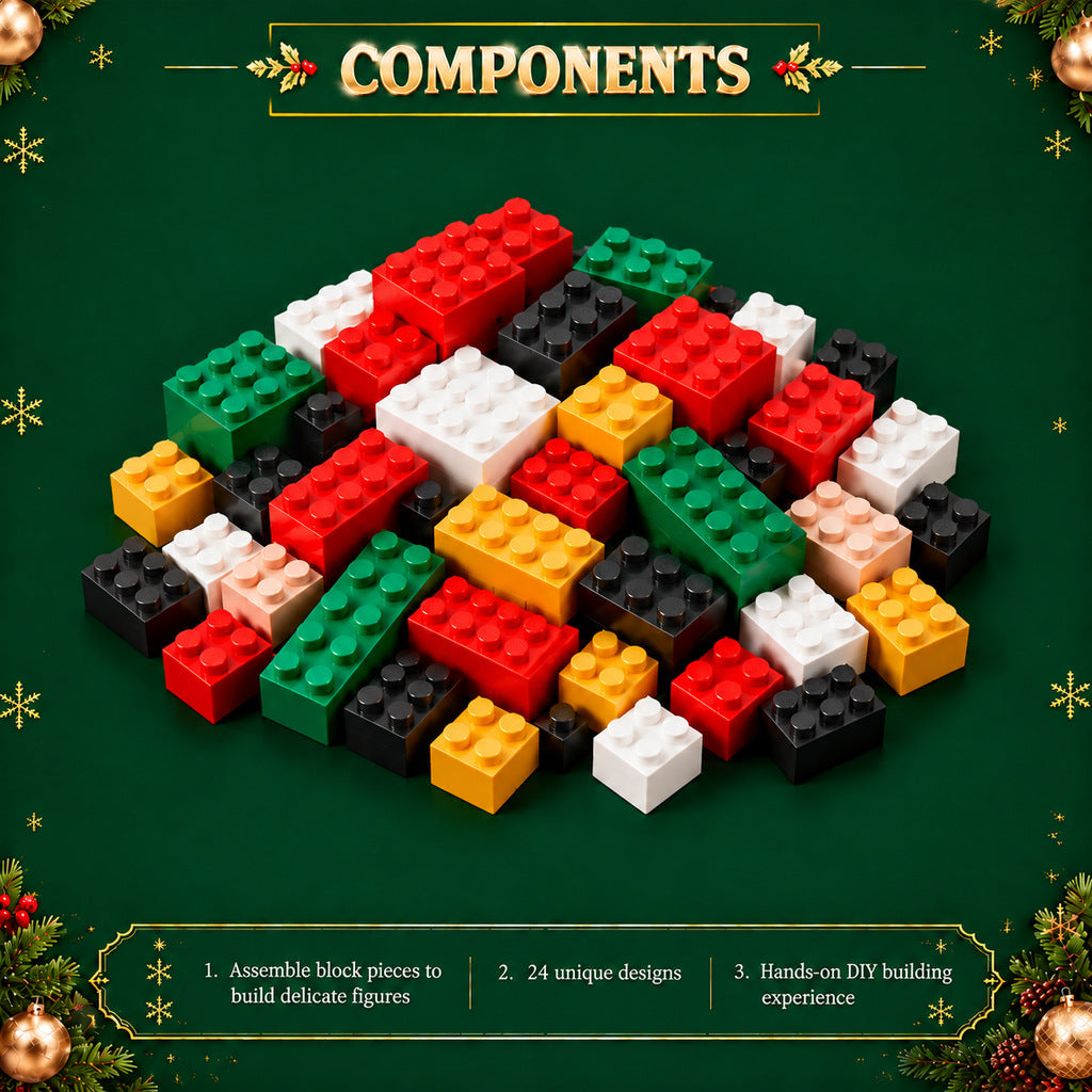 24-Day Christmas Mini Building Block Advent Calendar Custom Moments™