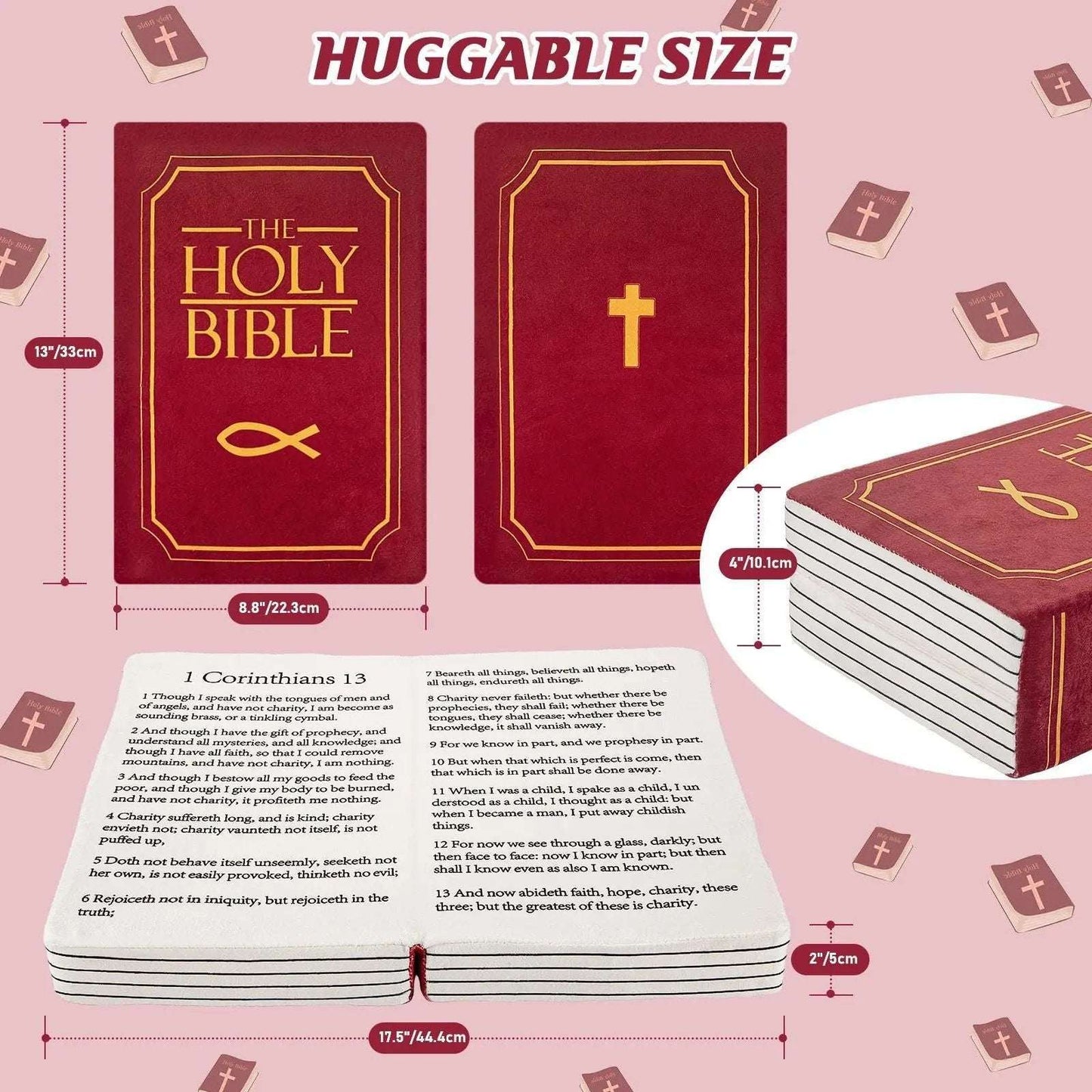 📖 Bible Pillow – Inspired by 1 Corinthians 13 Custom Moments™