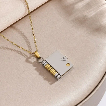 Book Necklace - Personalized Opening Book Pendant Necklace Custom Moments