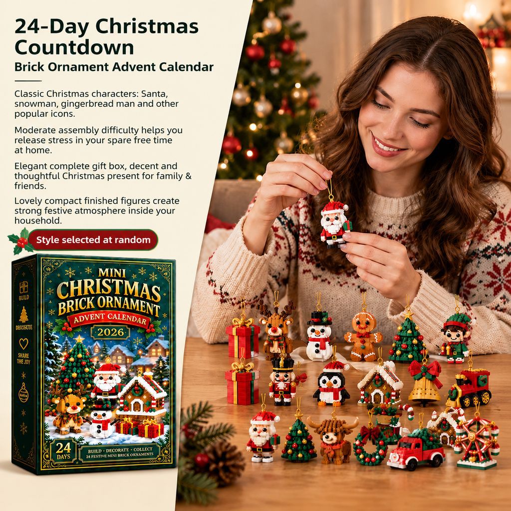 24-Day Christmas Mini Building Block Advent Calendar Custom Moments™