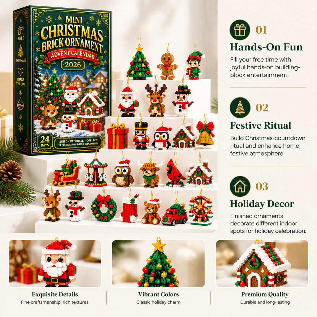24-Day Christmas Mini Building Block Advent Calendar Custom Moments™
