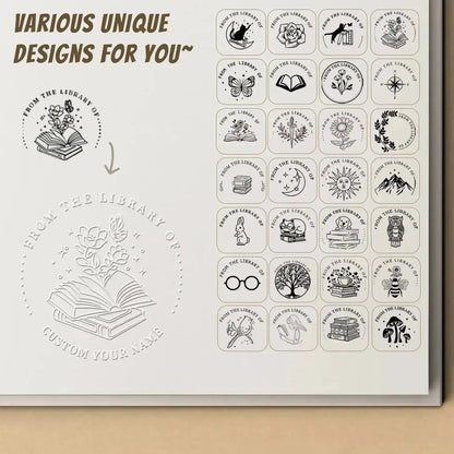 Custom Book Embosser – Personalized Handheld Book Stamp | Gold Custom Moments™