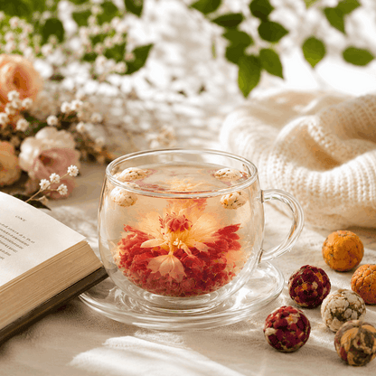 Reading blooming tea