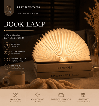 Custom Book Shaped Lamp Custom Moments™