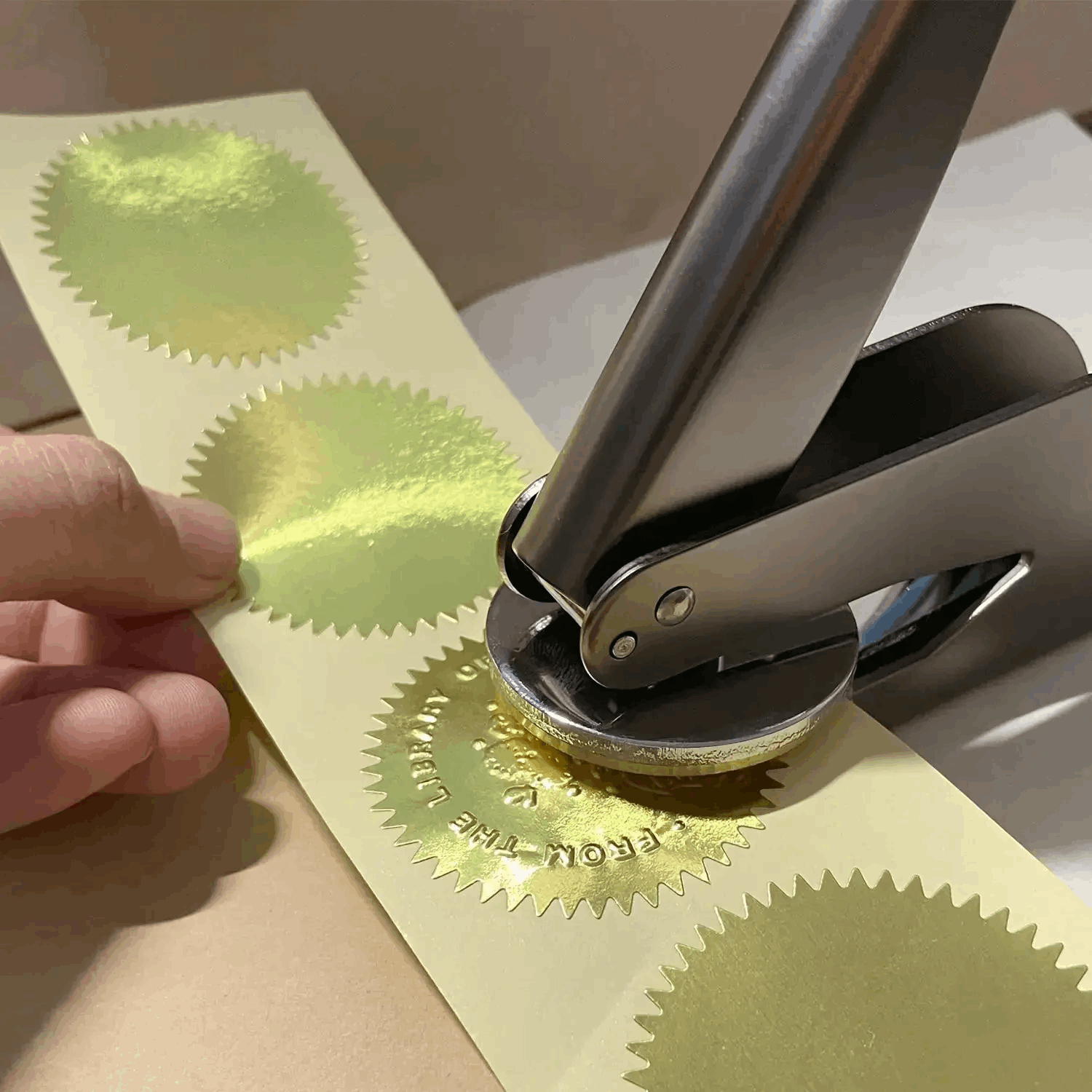 Custom Book Embosser – Personalized Book Stamp | White Custom Moments™