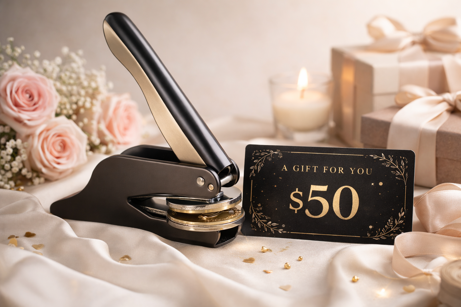 $50 Custom Book Embosser Gift Card Custom Moments™