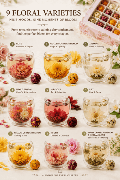 Reading blooming tea