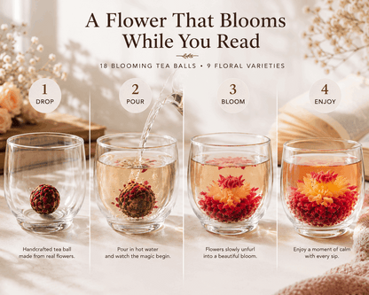 Reading blooming tea