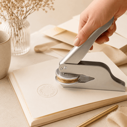 Custom Book Embosser – Premium Personalized Book Stamp | Silver Custom Moments™