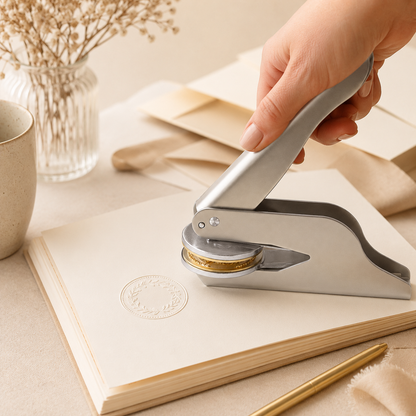 Custom Book Embosser – Premium Personalized Book Stamp | Silver Custom Moments™