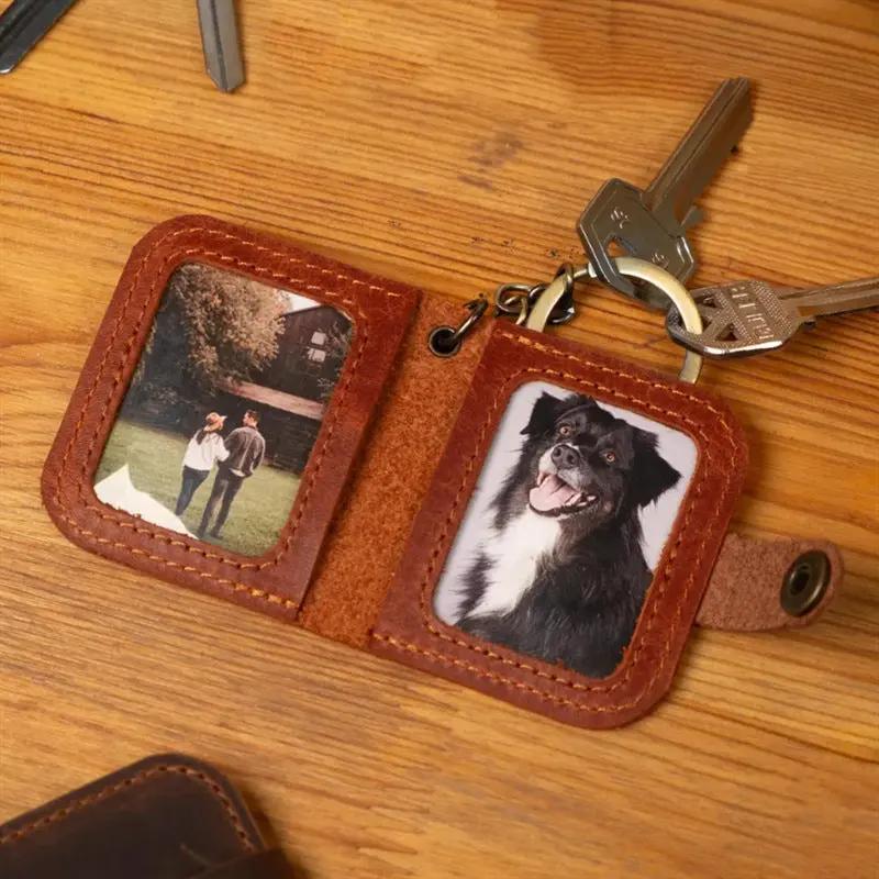 Leather photo keychain Custom Moments™