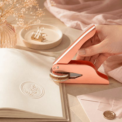 Custom Book Embosser – Personalized Book Stamp | Rose Pink Custom Moments™