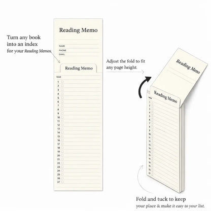 📖 Reading Memo | 2 packs of 48 sheets Custom Moments™